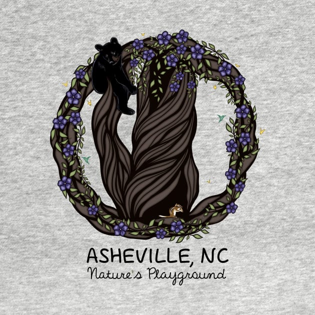 Nature's Playground Asheville, NC - Colored LeafBG 05 by AVL Merch